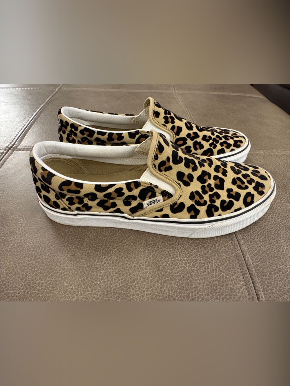 Leopard Print Slip on Vans